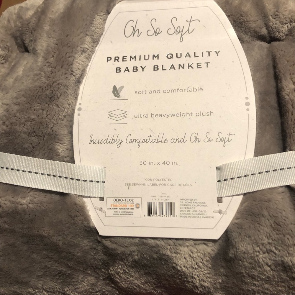 Plush baby blanket